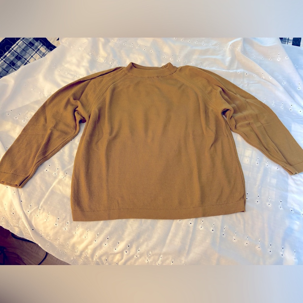 Vintage Pendleton womens Sml sweater. EUC. 100% virgin wool brown mustard collor